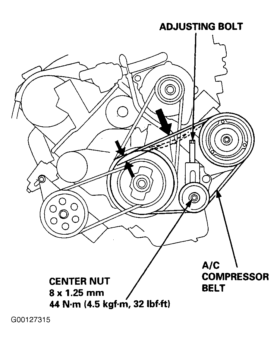 1997 Acura 2.5TL Serpentine Belt Routing and Timing Belt Diagrams.gif